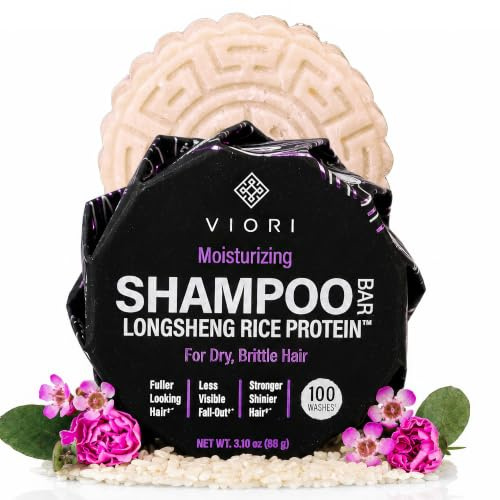 Viori Terrace Garden Shampoo Bar Made with Rice Water - Handcrafted All Natural Shampoo Bars - Sulfate Free