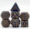 World of Dice - Goliath XL Blue Mystique- große Pen and Paper Würfel, 7-teilig, ideales Würfelset für D&D, DSA, Cthulhu, und viele weiteren RPGs