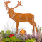 Terma Stahldesign Gartenstecker Hirsch 30cm, deko Winter, edelrost deko Weihnachten Dekoration weihnachtsdeko, Edelrost Hirsch