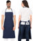 PALLTEX Borago Kochschürze Männer Kochschürze Damen Schürze Damen Schürze Herren für Kochen Basteln Malen Backen (Blau)