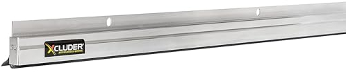 Xcluder 36 balayages de porte à profil bas, aluminium, scelle les rongeurs et les parasites, étanchéité améliorée contre les intempéries, facile à installer, joint de porte anti-rongeurs, balayage de