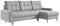 MKS MEBLE Ecksofa - L-Form Sofa mit Schlaffunktion - Wohnlandschaft L Form, Ecksofa mit Schlaffunktion und Bettkasten, Schlafsofa mit Bettkasten, Couch mit Schlaffunktion - Hellgrau Astra