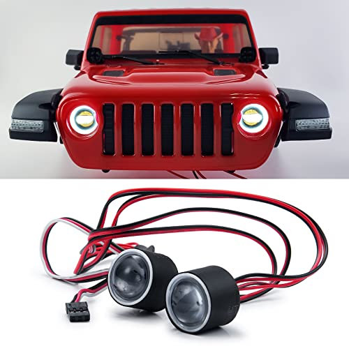 AXspeed RC Scheinwerfer LED Lampe für 1/10 Axial SCX10-III AXI03007 AXI03006 JT Gladiator JLU Wrangler Auto