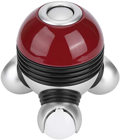 Akozon Handmassagegeräte für den Körper, Tragbares Mini-Handkörper-Vibrationsmassagegerät, LED-Licht, Kopf, Nacken, Beine, Schmerzlinderung (blau), Körpermassagegerät mit (Rot)