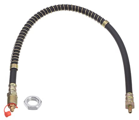 sourcing map M6x1mm Gewinde 500mm Länge Flexibel Verlängerung Fettschlauch | Fettschlauch mit Befestigung Sechskantschraubenmutter für Fettpistole Schmierung