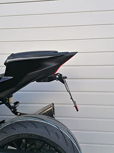 kurzer Kennzeichenhalter für Yamaha R7 ab2022 Kennzeichenträger GroFaTec EVO Set YZF-R7 Twin Racer yzfr7 Nummernschild Träger kurzes Heck Heckumbau