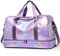 ZIOSINM Borsone da Viaggio Donna con Scomparto per Scarpe, 40L Borsone Palestra Donna Impermeabile Elegante con Scomparto Umido, Borsa da Viaggio, Borsa Parto Ospedale Mamma (Viola)