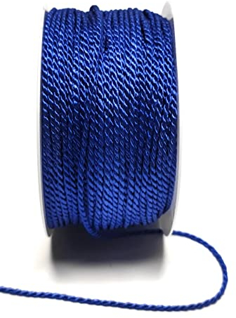 s.dekoda Kordel 50m x 2mm Blau Drehkordel Dekoband Kordelband Kordelschnur