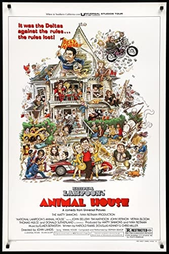 NATIONAL LAMPOON S ANIMAL HOUSE 1978 1 A2 Poster on Canvas - Filmkunstposter in verschiedenen Größen für Wohn- oder Schlafzimmerideen. Randlose Kultfilmbilder, klassische ikonische 70er, 80er, 90er J