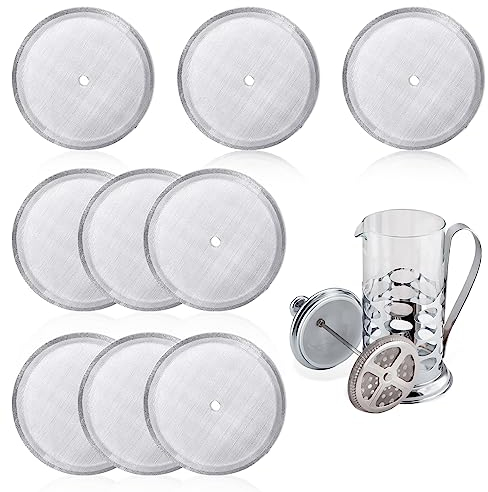 9Pcs Filter Screen Detachable Replacement Strainer, Cafetiere Mesh Filters, Cafetiere Filter Mesh Filter for Cafetiere Coffee Filters Mesh, Coffee Filter Cup Mesh Coffee Filter, 12oz/350ml