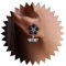 Atentuyi Schwarze Blume Ohrstecker Silber Winzige Cz Blatt Ohrringe Kleine Kristall Ohrringe Niedlich Ohrringe Vintage Blumen Ohrringe Schmuck Für Frauen Und Mädchen