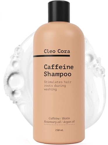 Cleo Cora Caffeine Shampoo for Women & Men - Hair Growth Shampoo Enriched with Rosemary Oil, Biotin, Argan Oil - Natural Anti Hair Loss for All Hair Types