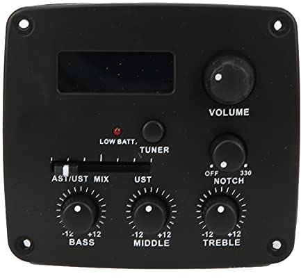 Kit de Micro pour Guitare Acoustique, Micro pour Guitare Acoustique, Micro Piézo, Accordeur électronique, Planche de Jeu, Pièces de Guitare Acoustique T65 Noir