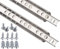 Stahlia Schubladenschienen (4 Stück) Edelstahl Teilauszug H: 17 / L: 470mm Schubladenauszug Schrankauszug Teleskopauszug Schubladenführung Schienen