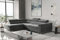 Kaiser Möbel, Ecksofa mit schlaffunktion, mit Bettkasten, Schlafsofa Atom Lux, Designer Sofa, Modern Design Couch, Polsterecke, Freistehend, Stoff Monolith Klasse A, Grau Links