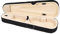 COMETX Custodia per violino professionale 4/4 Full Size a forma di triangolo, custodia rigida e super leggera con tracolla, beige