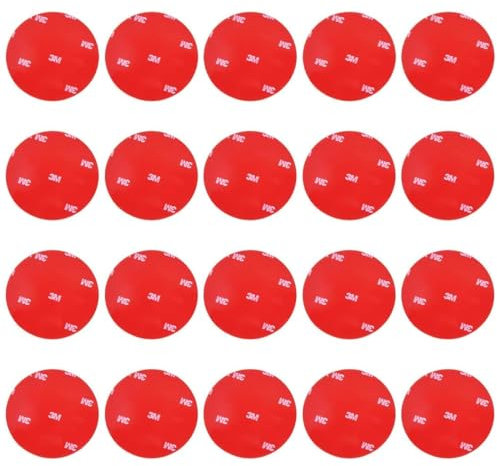 ZXUPOI 20 Stück 3M Vhb, 3M Doppelseitiger extra starker Klebstoff 3M Doppelseitiger extra starker Klebstoff Quadratisches transparentes doppelseitiges Klebeband, Böden und Wänden (Durchmesser:25mm)