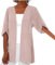 Keepink Women's Plus Size Longline Cardigans for Women UK Summer Elegant Chiffon Cardigan Half Sleeve Jackets Casual Loose Open Front Cardigan Dusters Coat Size 8-22