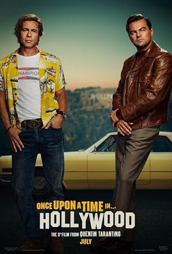 Once Upon a Time in Hollywood, Maxi-Poster auf Leinwand, Wandkunst, Heimdekoration, Filmposter, Leinwand, Film, Kino, Retro, Vintage, Kult, klassisch, Nostargic, Saga, moderner Nachdruck, wir
