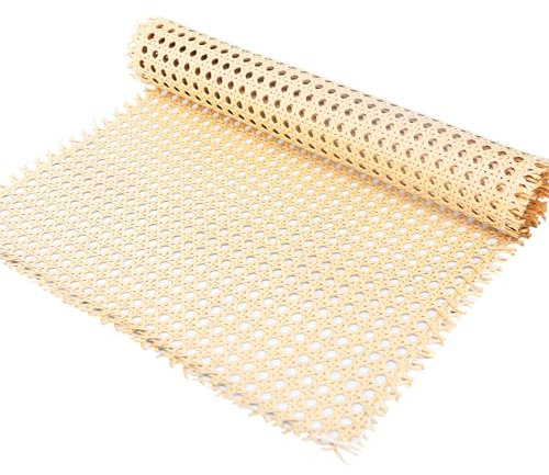 LANZLC Wiener Geflecht, Rattan Gurtband 35 x 200cm Schimmelfest, PE Wabengeflecht Stuhlflechtrohr, Wasserdicht Handgemachtes Rattan Kunsthandwerk Möbeldekoration für Möbel, Stühle, Schränke