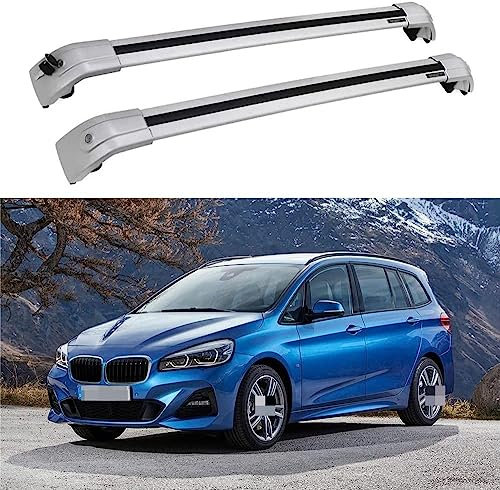 CQFCY 2 Stück Aluminium Relingträger Dachträger Dachgepäckträger für BMW 2er F46 Gran Tourer 2015-2021, Gepäcktransport Reisen Camping Crossbar Roof Racks