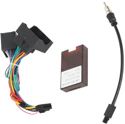 Audio-Kabelbaum-Adapter mit Canbus-Box für den Austausch von Kfz-Stromkabeln, Einfache Installation für F30/F10/X5/E46-Besitzer [2 Kabelbäume + 1 Canbus-Box]