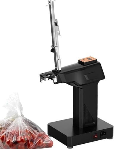 XNZJHPP Máquina automática de Sellado de Bolsas de plástico, con Clavos de 5000 Piezas, máquina para Atar Bolsas de Clavos de Aluminio en Forma de U, diámetro 0,7-1,1 cm (Black)