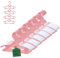 MangoKit 30 Pack Baby Kleiderbügel, 28-36,8cm Kunststoff Ausziehbare Stapelbare Kinderkleiderbügel mit Hosenständer, Antirutsch und Platzsparende Mitwachsende Hangers für Baby Kinder Teenager (Rosa)