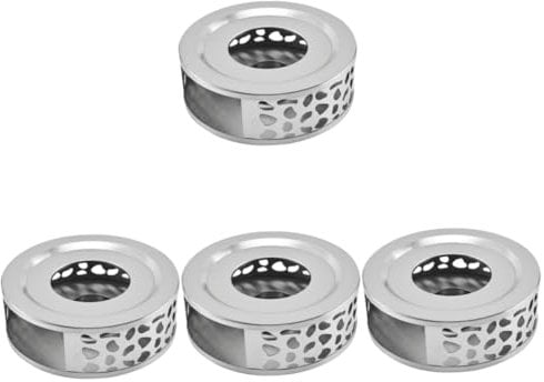 SHOWERORO 4pcs Modern Tea Trivet Pot Warmer Stove Burner Tea Heater Base for Home Use