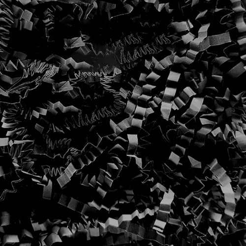 Mamiddle Papier Déchiqueté Raffia 100g - Remplissage Cadeaux Écologique pour Paniers, Boîtes Cadeaux et Décoration de Fête (Noir)