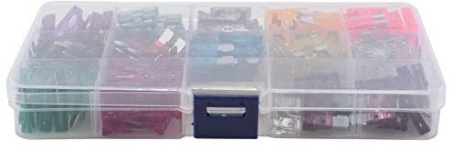 Gbloodst 130 Stück Standard-Flachsicherungen, Sortiment für Auto, 1 A, 2 A, 3 A, 4 A, 5 A, 7,5 A, 10 A, 15 A, 20 A, 25 A, 30 A, 35 A, 40 A, mittleres automatisches Flachsicherungsset, ATC/Apr/ATO/ATS