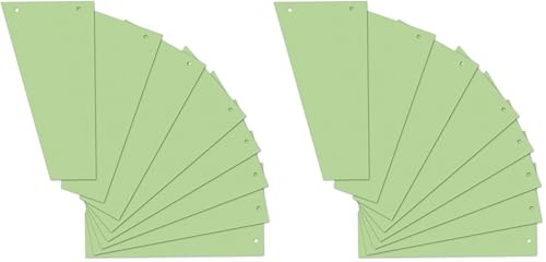 Herlitz 10838225 Trennstreifen Trapez 120x230 mm, Inh.100, grün (Packung mit 2)