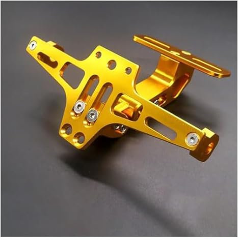 nlwopf Kennzeichenhalter, Für Ya-maha Raptor 350/Raptor 700/ Raptor 90/Ray Z/RayZR 125 Motorrad Kennzeichenhalter, Einstellbarer Winkel Motorrad Fender Eliminator Halter,F