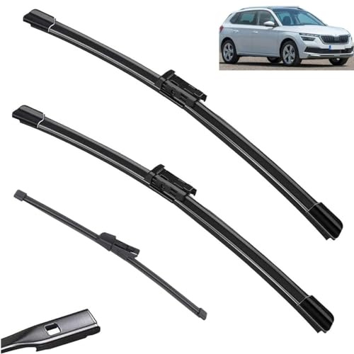 Wischer LHD-Wischerblattsatz vorne und hinten, für Skoda Kamiq 2019-2023, Windschutzscheiben-Fensterbürsten 28+18+13