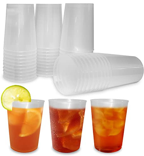 900 Vasos de Sidra 600 ML Reutilizables - Plástico Duro Irrompible - Uso en Fiestas, Oficina o Camping - Ecológico sin BPA - Para Agua, Cocktail, Cubastas, Gin Tonic y Cerveza