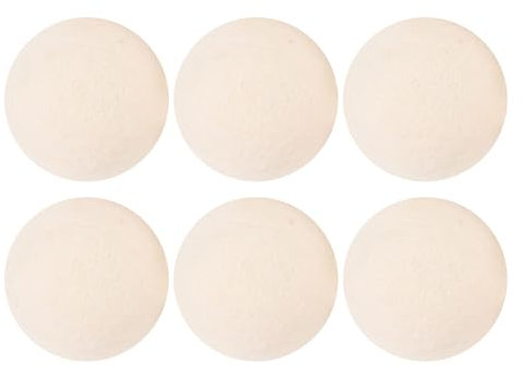 Natudeco Trocknerbälle aus Wolle, beschleunigtes Trocknen, beseitigt statische Elektrizität, wiederverwendbarer Wollfilz, Weichspüler, Trocknerbälle für die Waschmaschine, 6 Stück (8cm)