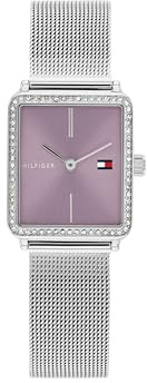 Tommy Hilfiger Montre À Mouvement Quartz Deux Aiguilles pour Femme avec Bracelet Milanais en Acier Inoxydable Argenté - 1782790