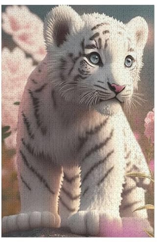 Puzzle Für Erwachsene, 1000 Teile, Tiger, Holzpuzzle, Geburtstagsgeschenke, Puzzle Wanddekoration 78×53cm