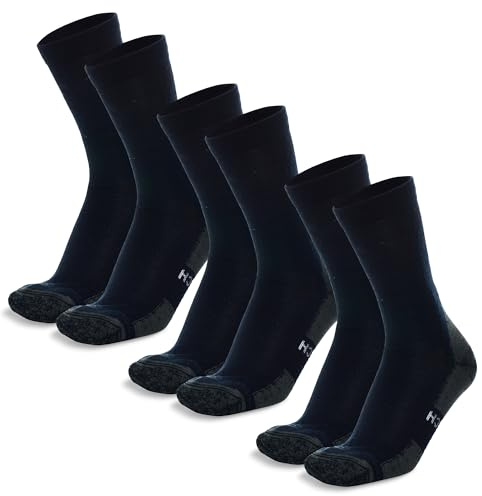 Merino.tech Merino Socken Herren und Damen 3 Paar Wandersocken Unisex | Crew Style, Stiefelsocken, Gepolsterte Sohle, Geruchshemmend, Atmungsaktiv, Trocken, Langlebig, Trekking, Outdoor, Eishockey