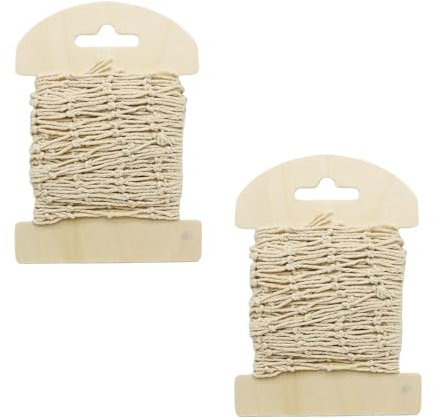 MIPIACE 2 Stück Netzband Fischernetz Deko ca.100x13cm Nautisches Fischnetz Fish Net Wanddekoration Fischernetz Wandbehang für Foto Netz Hochzeiten Fotografie Hintergrundwand Decoration Strandpartys