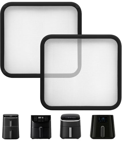zstg Spritzschutz für Cosori Philips Airfryer Heißluftfritteuse, 2 Stück | für TurboBlaze 5,5L 6,0L 6,2L Turbo Tower Pro 10,8L, HD9285 XXL 7,2L, HD9270 6,2L, Verhindert Fettspritzer, Wiederverwendbar
