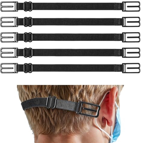 Quesuc 5 Paar Silikon Gummibandverlängerung Für Masken Antirutsch Ohr Schoner Spirale Entlastung Anti-Schmerzen Für Erwachsene Kinder 5 Farben
