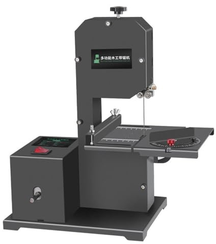 LXMydriasis Troncatrice a Nastro da Banco per Lavorazioni di Precisione - Taglio Dritto, Curvo e Angolato 0-45° - Motore 800W per Progetti Impegnativi in Legno e Acrilico