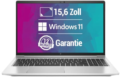 HP EliteBook 655 G9 15,6 Zoll Full HD Laptop AMD Ryzen 5 Pro-5675U@ bis zu 4,3 GHz 8 GB 256 GB SSD mit Windows 11 Pro & GRATIS Antiviren-Software inkl. 12 Monate Garantie (Generalüberholt)