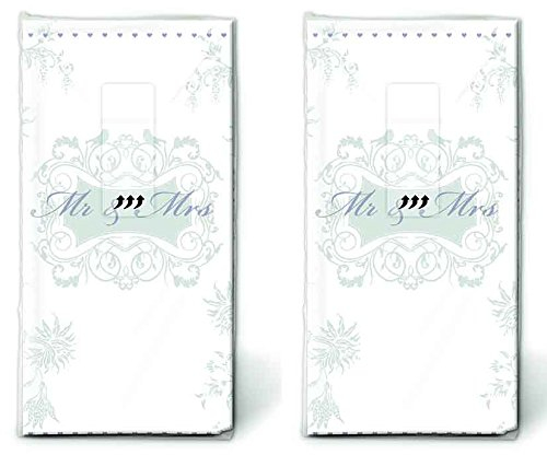 Paper + Design 2x10 Taschentücher Ornament Mann Frau für die Hochzeit Freudentränen Kirche Gold