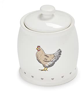 Cooksmart British Designed Sugar Bowl with Lid | Ceramic Sugar Pot with Modern Designs | Sugar Bowls with Lids Perfect for Any Kitchen - Farmers Kitchen