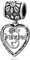 925 Sterling Silber Oma Charm Familie Charm My Love Charm Herz Charm Blume Charm für Pandora Charm Armband (B)