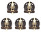 HALJIA 5Pcs CR1220 LIR1220 Horizontal Coin Button Cell Battery Socket Holder Container Case Brown