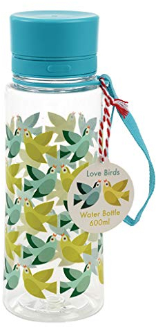 Rex London Trinkflasche aus Kunststoff, Motiv Love Birds, BPA-frei, 600 ml