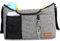 PREMYO Kinderwagen Organizer mit Getränkehalter - Universal Kinderwagentasche mit Wickelunterlage Schultergurt Grau